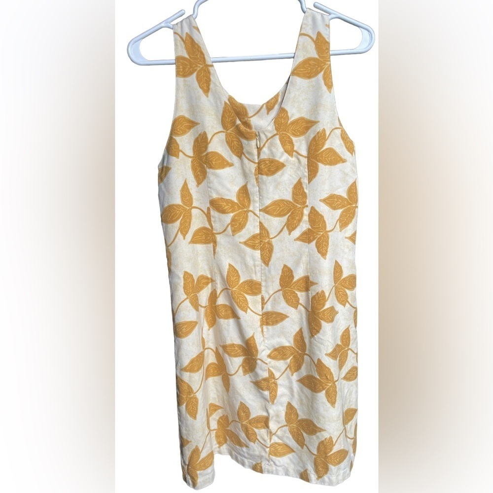 Pineapple Moon Dresses | Woman Size M Color: Gold/Yellow 100% silk - Picture 2 of 7